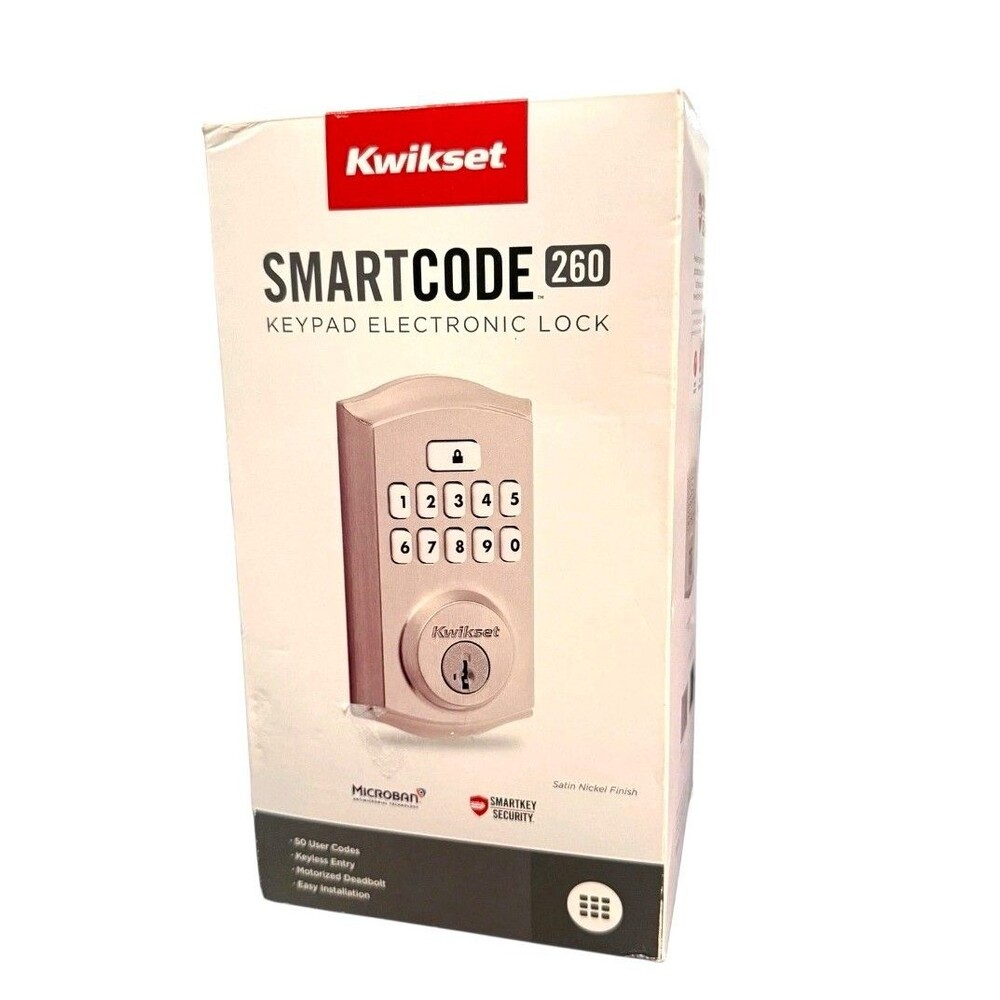 Kwikset SMARTCODE 260 Keypad Electronic Lock - Satin Nickel Brand New Sealed